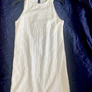 Above the knee lace white dress great for graduation.